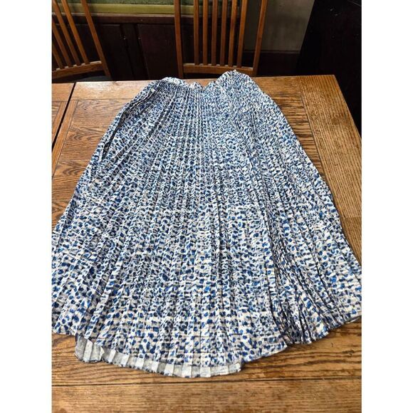 Hunter Bell Blue and White Midi skirt sz 0 - Picture 1 of 4